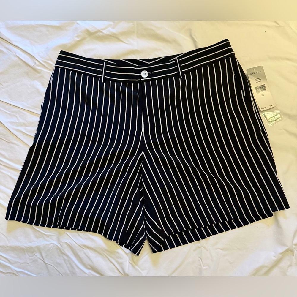 Lauren Ralph Lauren Black & White Striped Women's Shorts